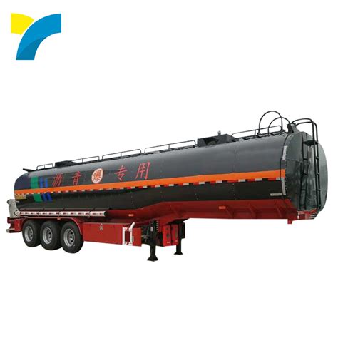 Liquid Tanker Asphalt Bitumen Tank Truck Semi Trailer With Heating