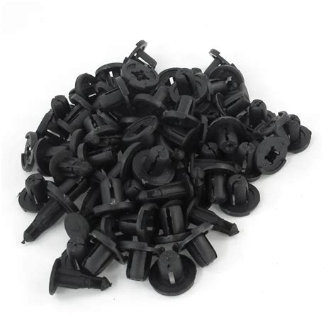 100 Pcs 8mm Dia Hole Plastic Rivets Fastener Bumper Push Pin Clips In Bumpers From Automobiles