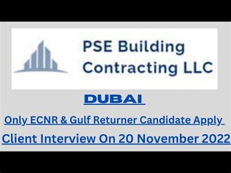 PSE BUILDING CONTRACTING LLC CLIENT INTERVIEW ON 20 NOVEMBER