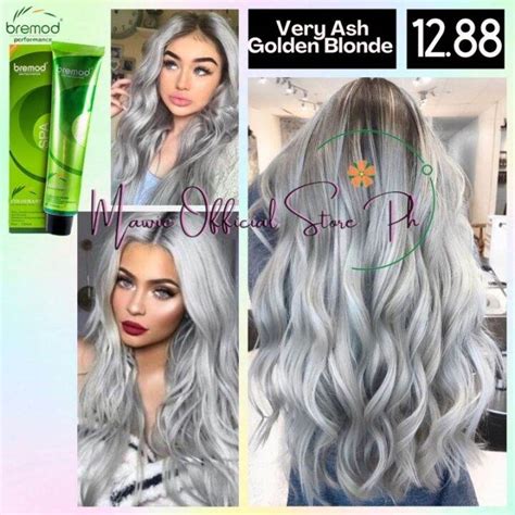 BREMOD Hair Color 12 88 VERY ASH GOLDEN BLONDE 100ml SET With Oxidizer