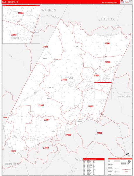 Maps of Nash County North Carolina - marketmaps.com