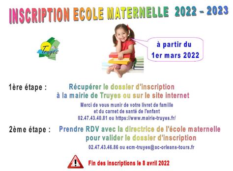 Ecole Maternelle Inscriptions Rentr E Ville De Truyes