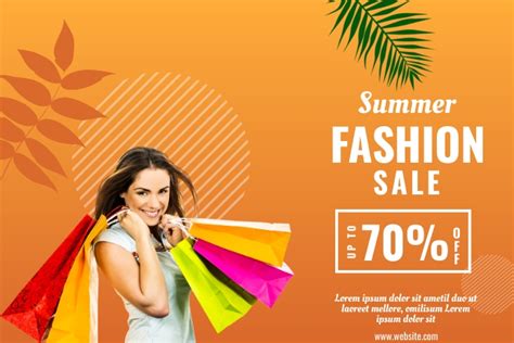 Summer Fashion Sale Banner Template Postermywall