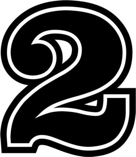 Racing Race Number 2 Two Die Cut Vinyl Decal Sticker For Go Kart Car