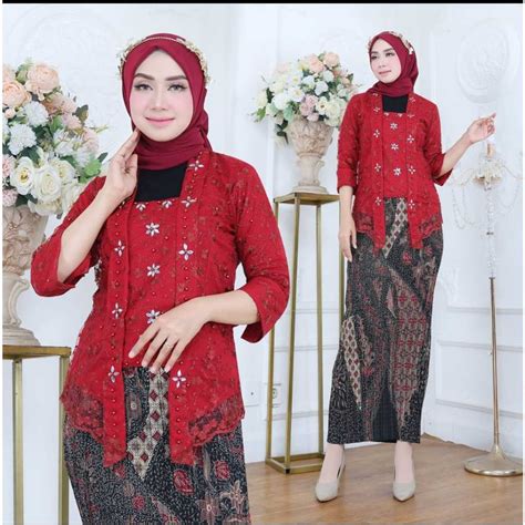 Jual New Setelan Kebaya Kutu Baru Model Payet Modis Dan Modern Kebaya