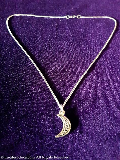 Sterling Silver Moon Necklace