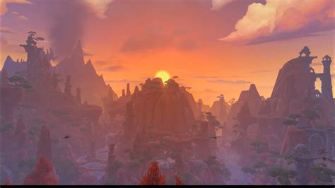 World Of Warcraft Ambience Ruby Lifeshrine At Sunset Hour Youtube