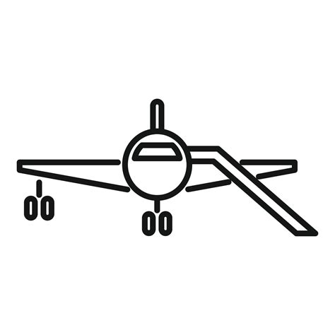 airplane icon outline vector airline passenger  vector art