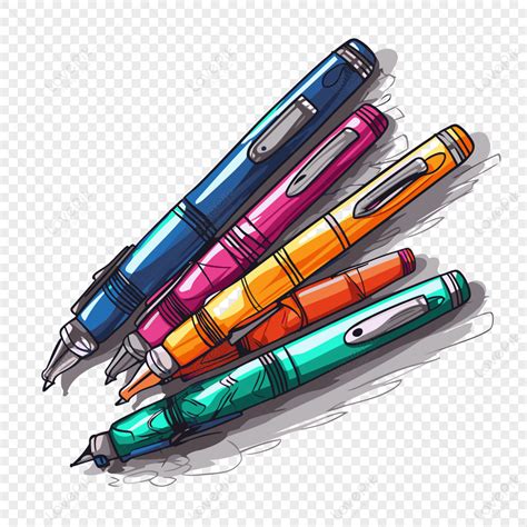 ปากกาสี เวกเตอร์สติ๊กเกอร์ไม่มีสีการ์ตูน Png สำหรับการดาวน์โหลดฟรี
