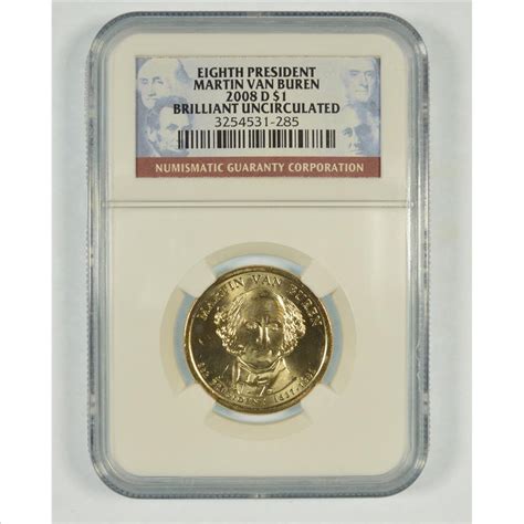 Brilliant Uncirculated 2008 D Martin Van Buren Presidential Dollar