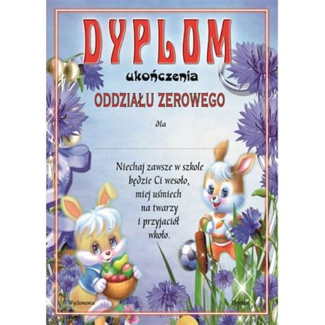 Dyplom ukończenia oddziału zerowego A146 veda szkola pl