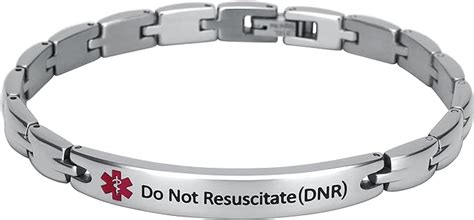 Elegant Surgical Grade Steel Medical Alert Id Bracelet For Men And Women Women S Do Not