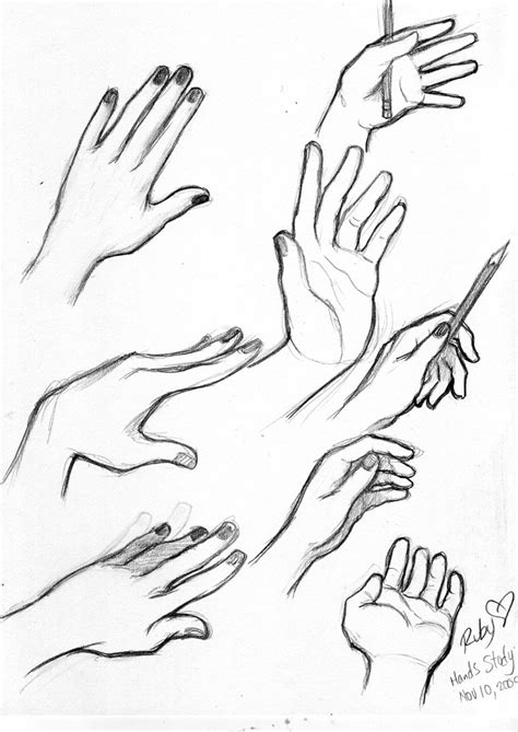 Sketches - Hands by purplerubyred on DeviantArt