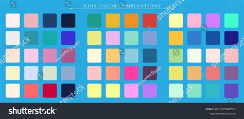 Kids Palette Trend Color Palette Guide Stock Vector (Royalty Free ...