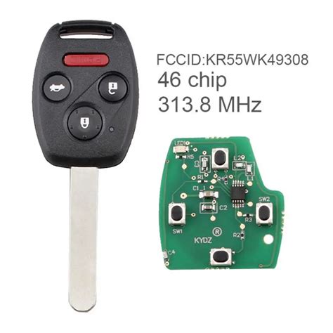 Mhz Es Keyless Uncut Flip Remoto Carro Chave Fob Id Chip