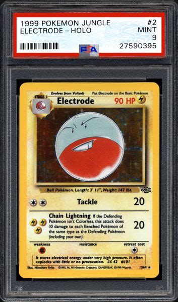 1999 Nintendo Pokemon Jungle Electrode Holo Psa Cardfacts®