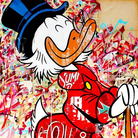 Dagobert Scrooge McDuck Wall Art BIG Wall Décor Fabric Wall Art