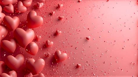 Premium Photo | 3D Red Heart with Glitter on Red Background