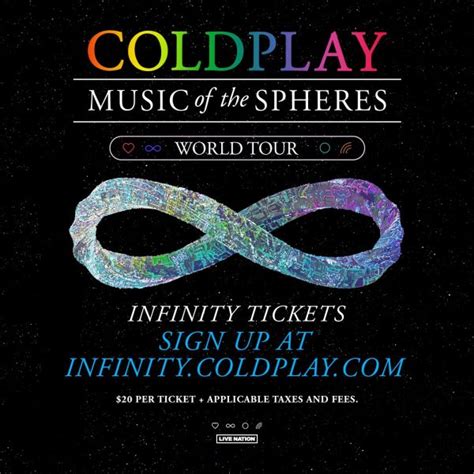 Sign up for Infinity Tickets updates | Coldplay