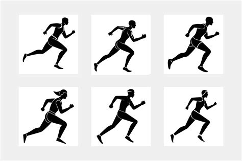 silhouette athlete running isolated icon 47884243 Vector Art at Vecteezy