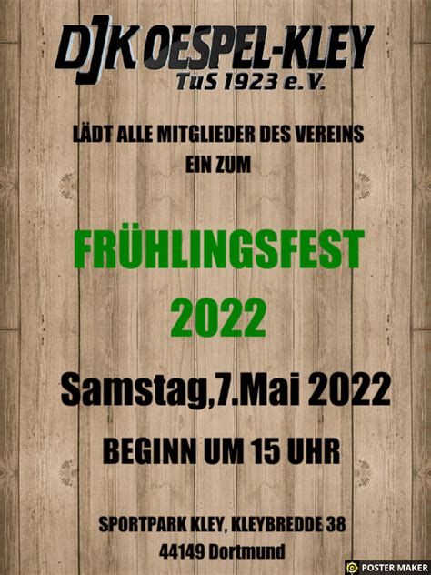 DJK Frühlingsfest am 7 Mai 2022 DJK Oespel Kley TuS 23 e V Dortmund