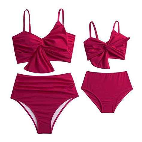 Baozhu Mommy And Me Comfy Swimsuit One Pieces Two Pieces Three Pieces Matching Bikini Set Girls