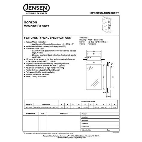 GREAT B773385 Frameless Horizon Single-Door Recessed Medicine Cabinet ...