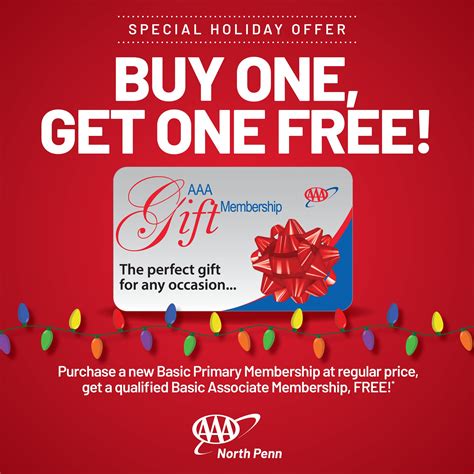 AAA - 🚗 BOGO - Give the gift of AAA membership! 🚙 Between Nov 1 - Dec ...