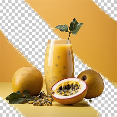 Suco De Maracuj Em Fundo Transparente Psd Premium