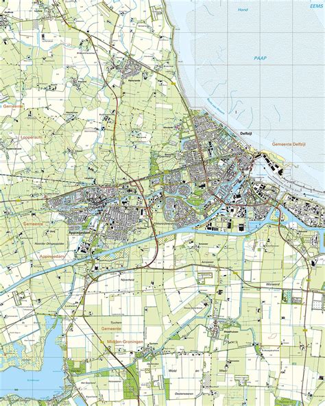 Topografische Kaart F Delfzijl Digitaal Topografische Kaarten