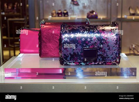 Milano fashion week, details of luxury accessories, bags and shoes in ...