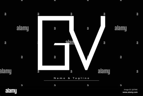 Letras Del Alfabeto Iniciales Monograma Logo Gv Vg Imagen Vector De