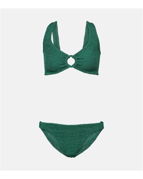 Hunza G Hallie Bikini In Green Lyst