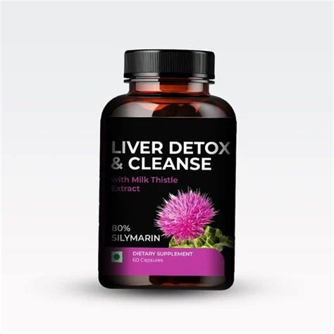 Almora Herbals Liver Detox Cleanse Milk Thistle Extract Capsules