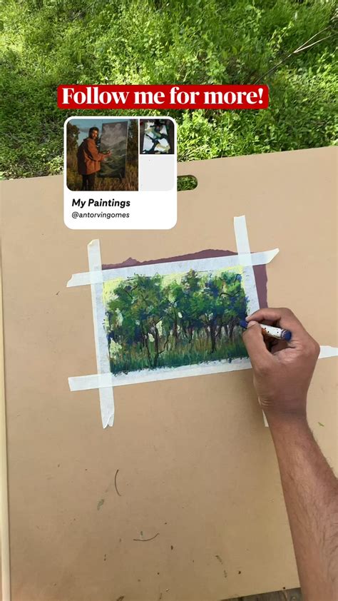 Oil Pastels Landscape & Trees Study - How to draw trees with oil ...