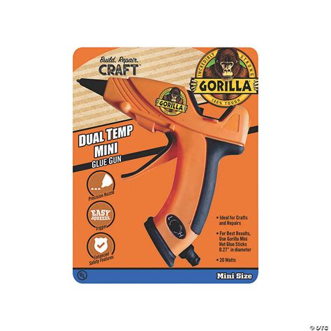 Gorilla Dual Temp Mini Hot Glue Gun Oriental Trading