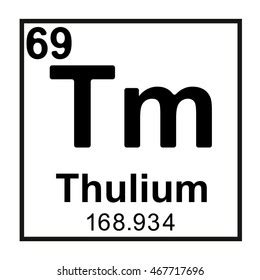 Thulium Tm Periodic Table Element Icon Stock Vector Royalty Free