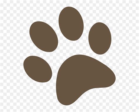 Brown Paw Print Clip Art Dog Paw Print Vector Png Free Transparent