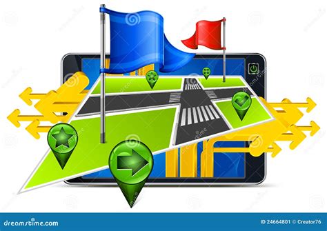 Gps Navigation And Arrow Stock Vector Illustration Of Sign 24664801