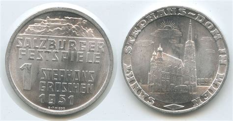 Österreich 1 Stephansgroschen 1951 G8251 Salzburger Festspiele