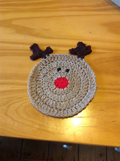 Crochet Reindeer Coaster | Preschool Crafts Fall