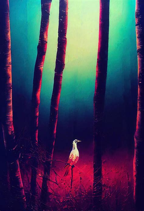 Bird of the forest, 02 Painting by AM FineArtPrints - Pixels