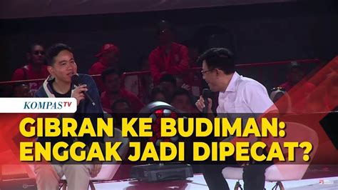 Gibran Bercanda Ke Budiman Sudjatmiko Enggak Jadi Dipecat Ya Mas