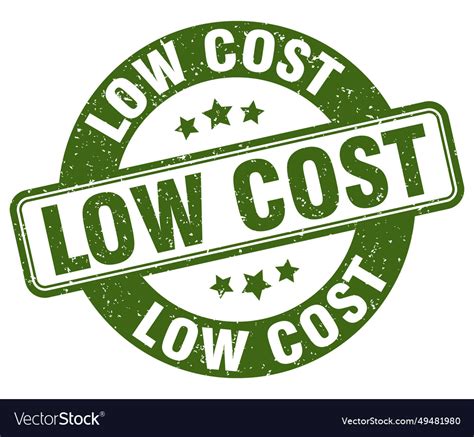 Low Cost Stamp Low Cost Label Round Grunge Sign Vector Image