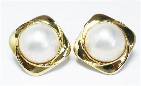 14 Kt Gold Earrings Pearl Catawiki