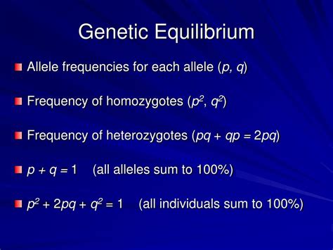 Ppt Allele Frequencies And Genetic Equilibrium Powerpoint