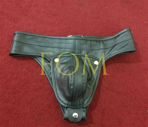 REAL LEATHER Jockstrap Mens Underwear Gay Jockstraps Sexy Thong