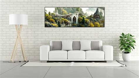 Rivendell beautiful landscape painting - view more LOTR artwork