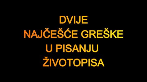 Naj E E Gre Ke U Pisanju Ivotopisa Youtube