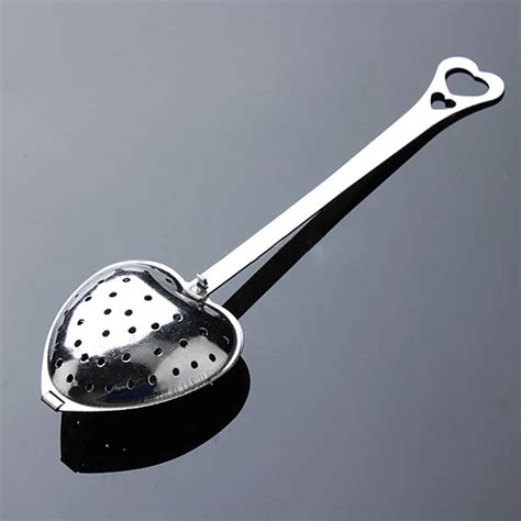 Heart Shape Stainless Steel Tea Infuser Spoon Strainer Steeper Handle